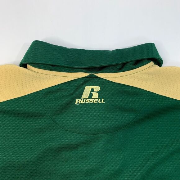 Russell Colorado State Rams Polo Shirt Men L Large Green Performance Quarter Zip - Picture 9 of 13